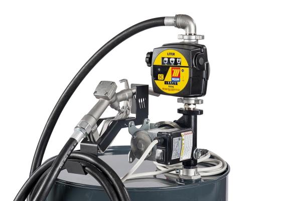 Pompa elettrica travaso gasolio Barrel Kit | 60 l/min | 336W | pistola manuale