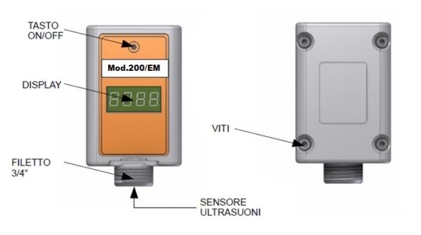 Misuratore elettronico di livello solo per fusti da 200 litri | batterie incluse