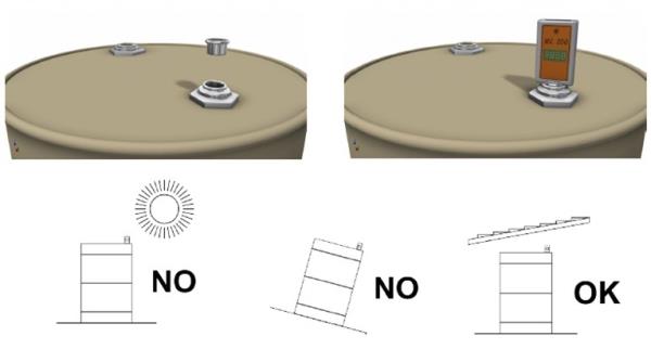 Misuratore elettronico di livello solo per fusti da 200 litri | batterie incluse