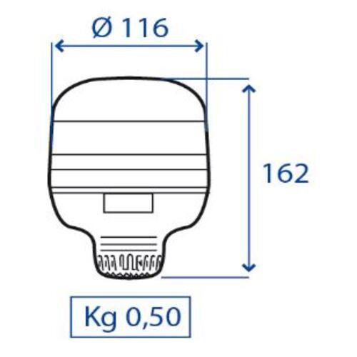 Girofaro con innesto tubolare fisso| Led