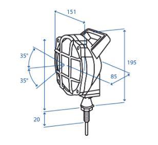 Faro con griglia + interruttore| Cobo