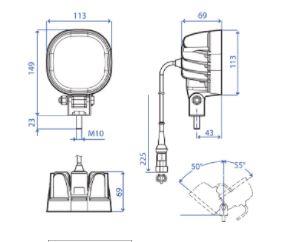 Faro da lavoro a 10 led faro flood| Cobo