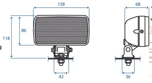 Faro da lavoro per cabine - rif. 05.299.000 | Fiat-Same