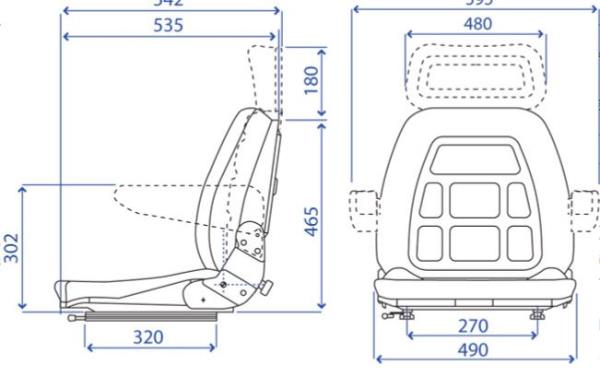 Culla in stoffa  SC 90 c/guide per trattori alta gamma