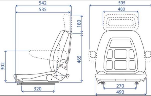 Culla in stoffa  SC 90 c/guide per trattori alta gamma