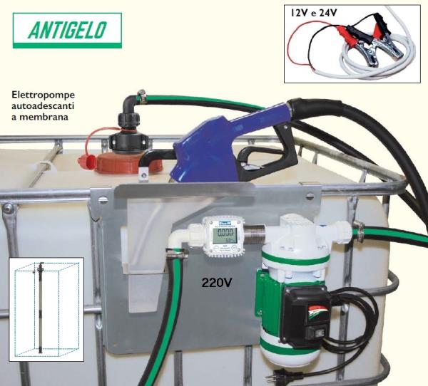 Elettropompa 12 V con contalitri elettronico per cisterne | 30 l/min