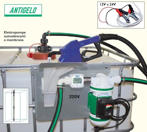 Elettropompa 220 V con contalitri elettronico per cisterne | 30 l/min