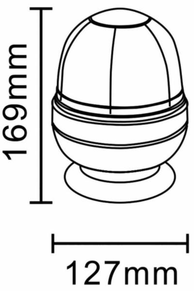 Girofaro 12V | Base magnetica | Spinotto accendisigari