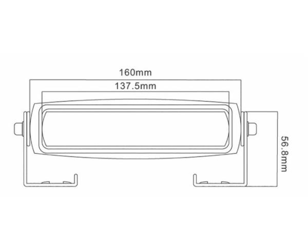 Barra di segnalazione a led luce rossa 10-80V 18W 500LM