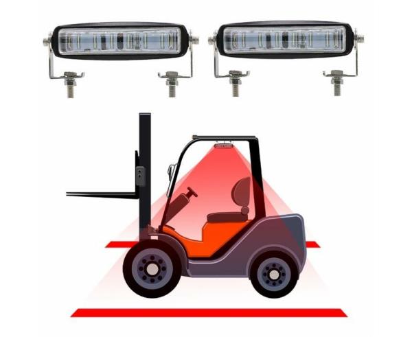 Barra di segnalazione a led luce rossa 10-80V 18W 500LM