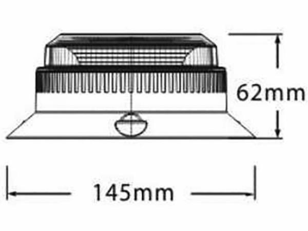 Girofaro base piana 12-24V | 20W | 30 led | Quattro tipologie di flash