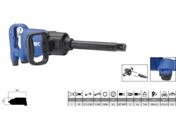 Avvitatore ad impulsi 1” con impugnatura posteriore