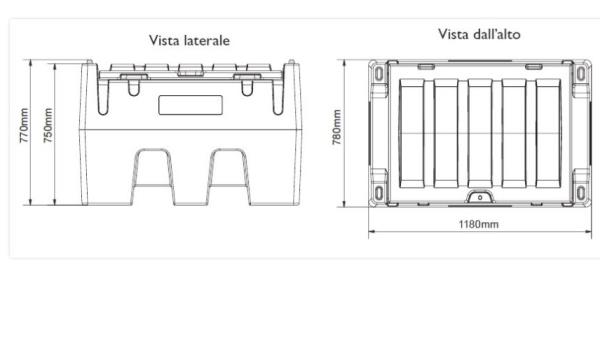 Cisterna trasporto Diesel con elettropompa 24V|con pistola con contalitri|430 l