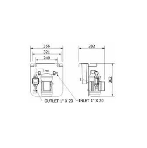 Pompa elettrica travaso AdBlue fusti IBC | 230V | adattatore S60x6 | +Contalitri