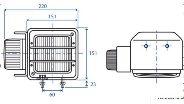 Faro anteriore con freccia laterale dx