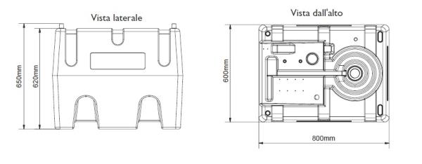 Cisterna trasporto gasolio con elettropompa 12V | 220 l