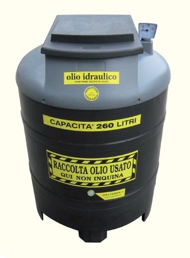 Contenitore per olio idraulico esausto 260 l