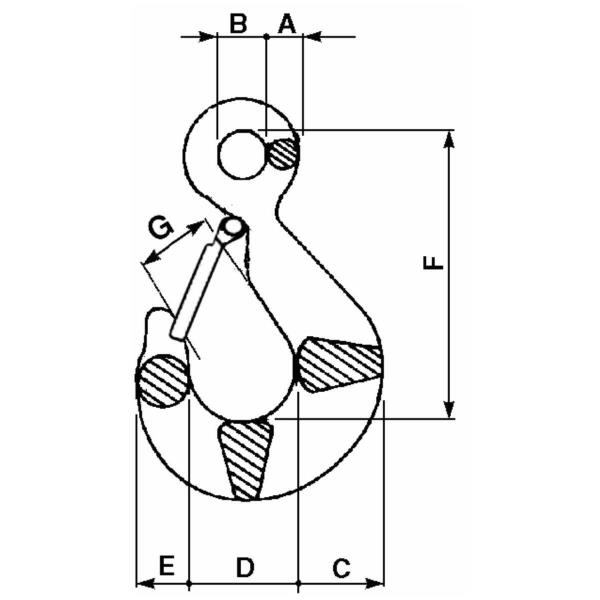 Gancio con sicura | Portata 1000 kg