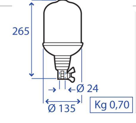 Girofaro con innesto tubolare flessibile con lampada 12V