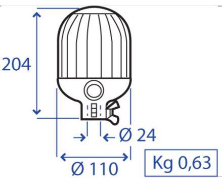 Girofaro con innesto tubolare gamma Microrot