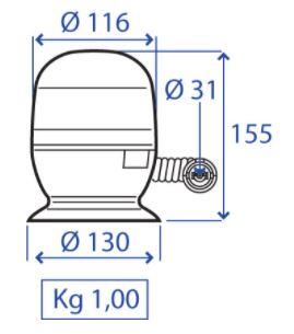 Girofaro magnetico con ventosa | Lampada 12V