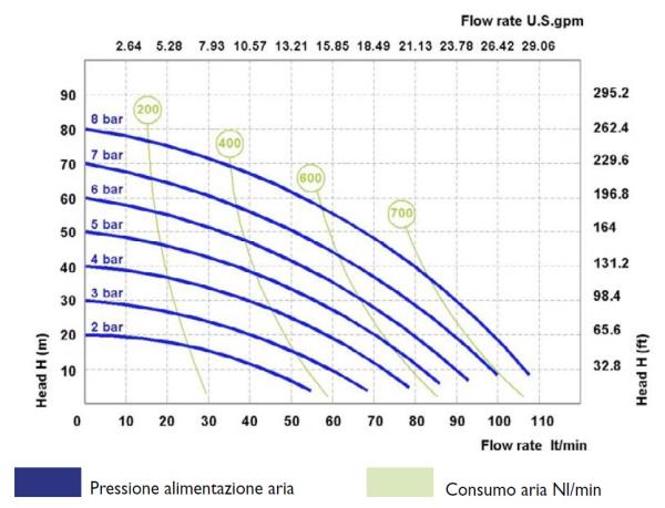 Pompa pneumatica nuda per olio/gasolio/olio esausto