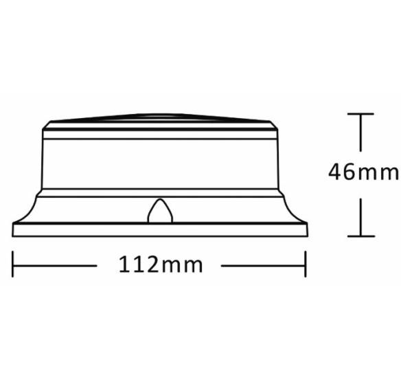 Girofaro LED 12-24V | Base piana in alluminio | 18 led | 7 modalità luminose