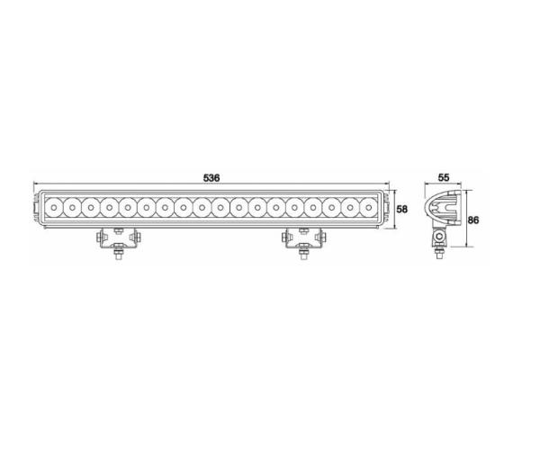 Barra luci led | 12-28V | 18 Led | 4050LMN