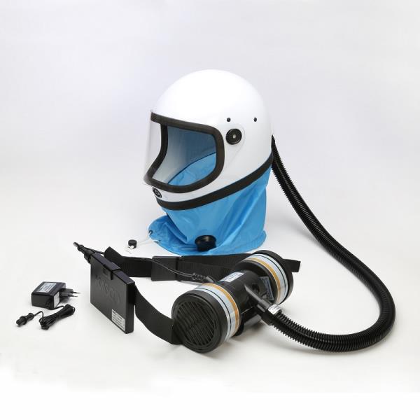 Maschera respiratore K80S T8-L8 | Batteria al litio 8h | 2 filtri inclusi