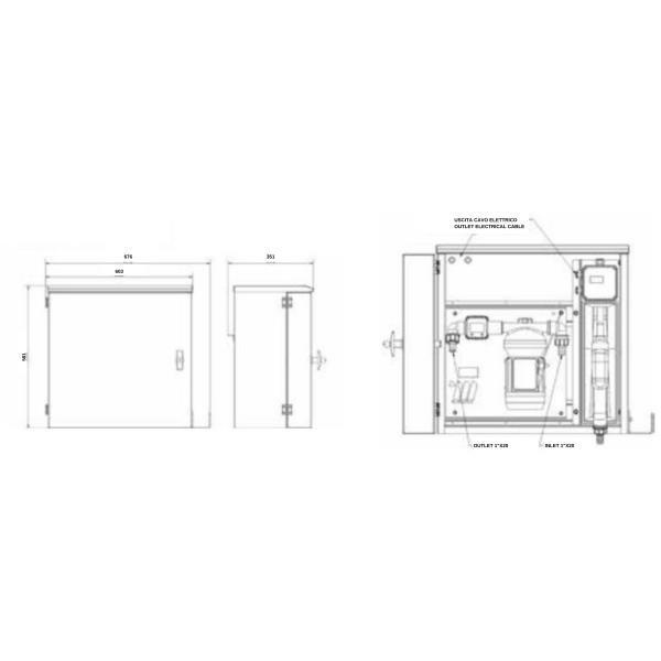 Armadietto distributore travaso AdBlue | 40 l/min | 115V 60Hz