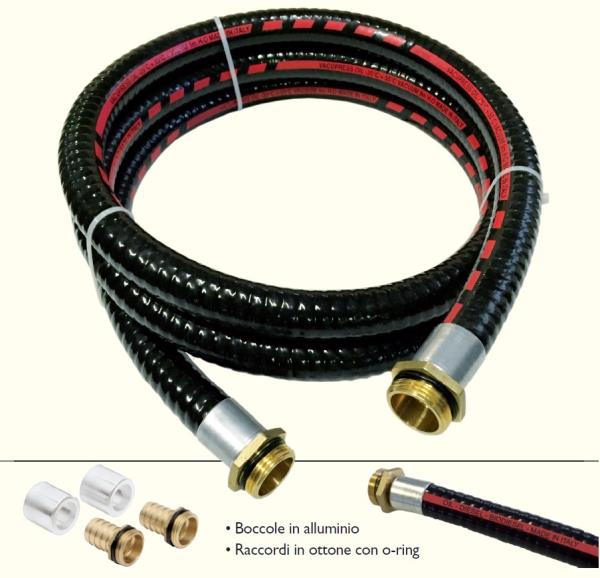 Tubo professionale per Olio, Gasolio | diam. 19/2,5m | pressato e raccordato