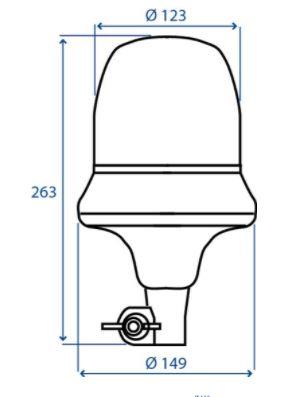 Girofaro con innesto tubolare flex| gamma Revolux| Cobo