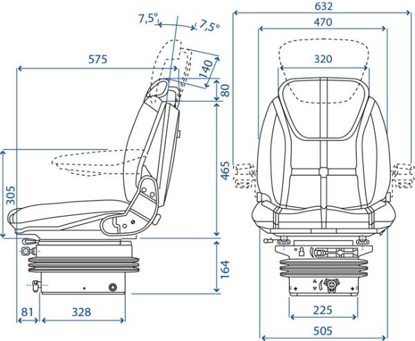 Culla in stoffa serie Maxi con molleggio meccanico