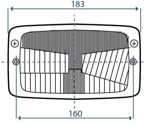 Faro anteriore a 3 luci in materiale plastico 