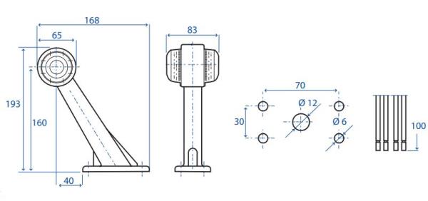 Luce di ingombro laterale dritta a Led | DX