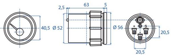 Indicatore elettrico pressione olio | 12V