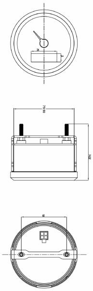 Contagiri e contaore analogico 10-32V 4000 RPM | diam. 80,5