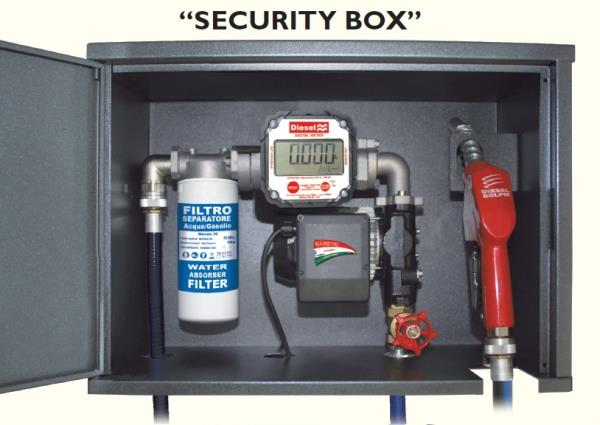 Elettropompa 220V con security box e contalitri elettronico 70 L/min