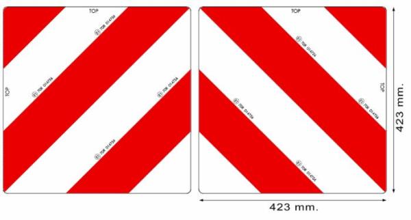 Kit 2 pannelli quadrati omologati per tutti i paesi europei | ECE 70 classe 5