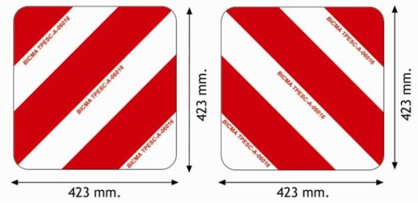 Kit 2 pannelli quadrati omologati per mezzi agricoli francesi | TPESC