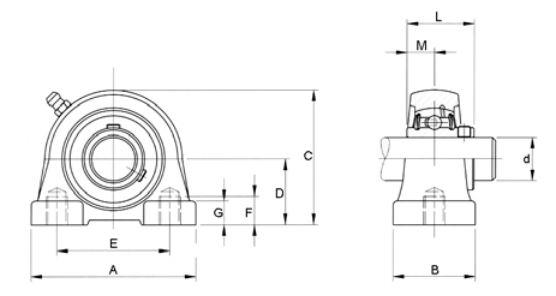 UCPA 207 supporto senza piede| diam. 35