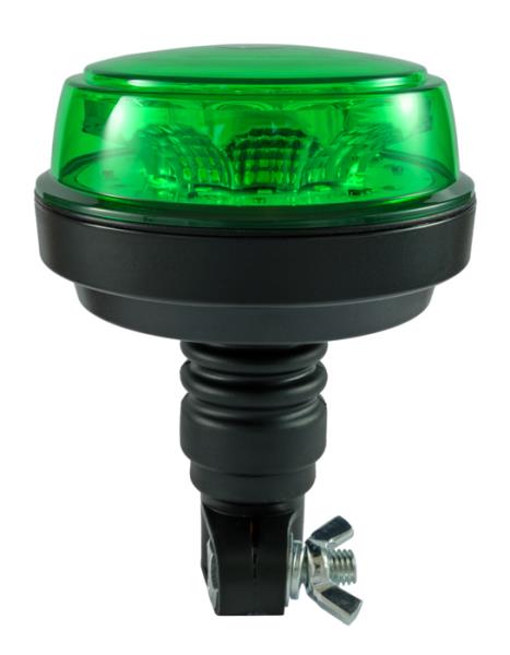 Girofaro led base flessibile con calotta e led verde