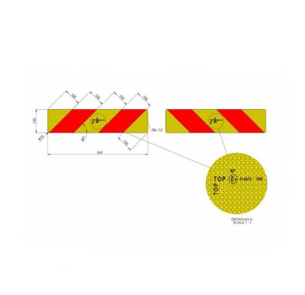 Kit 2 pannelli autocarro e motrice portata >3500 kg | ECE ONU 70 01