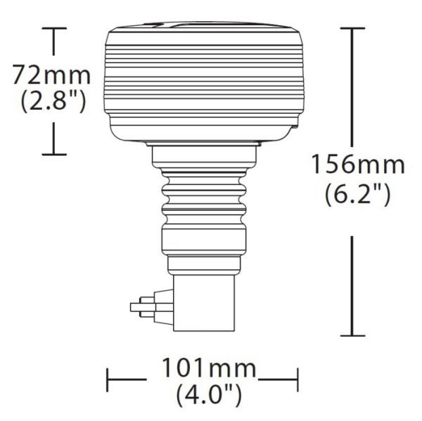 Girofaro led verdi e arancioni per segnalazione veicoli al lavoro