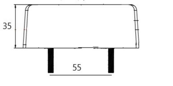 Fanale posteriore quadrato a led dx/sx