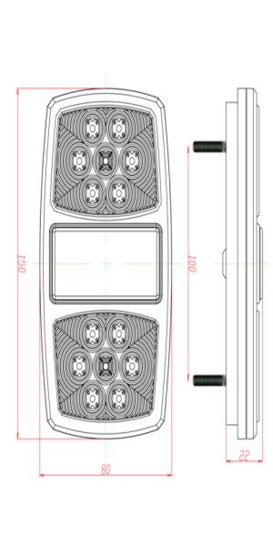Fanale posteriore sinistro a led | 12V | 2,5W