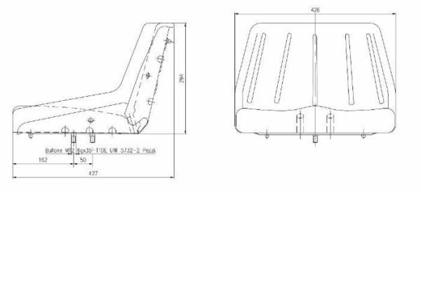 Sedile per macchine agricole serie Basic | Verniciato