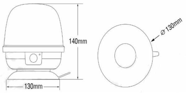 Lampeggiante led a batteria| autonomia 6 ore