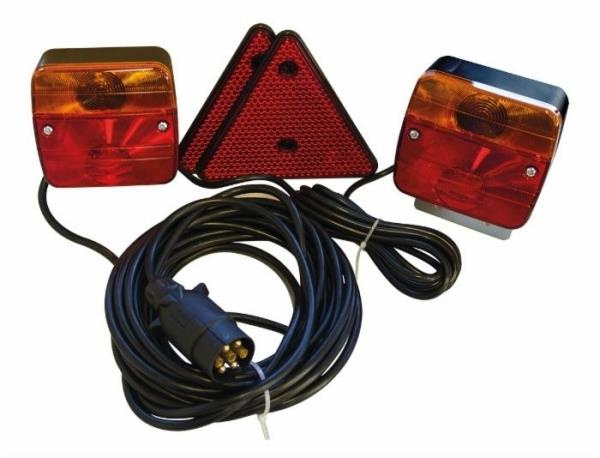 Kit luci posteriori alogene con magnete| triangoli e portatarga