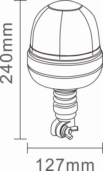 Girofaro LED 12-24V | Base flessibile | 24 led | 3 modalità luminose